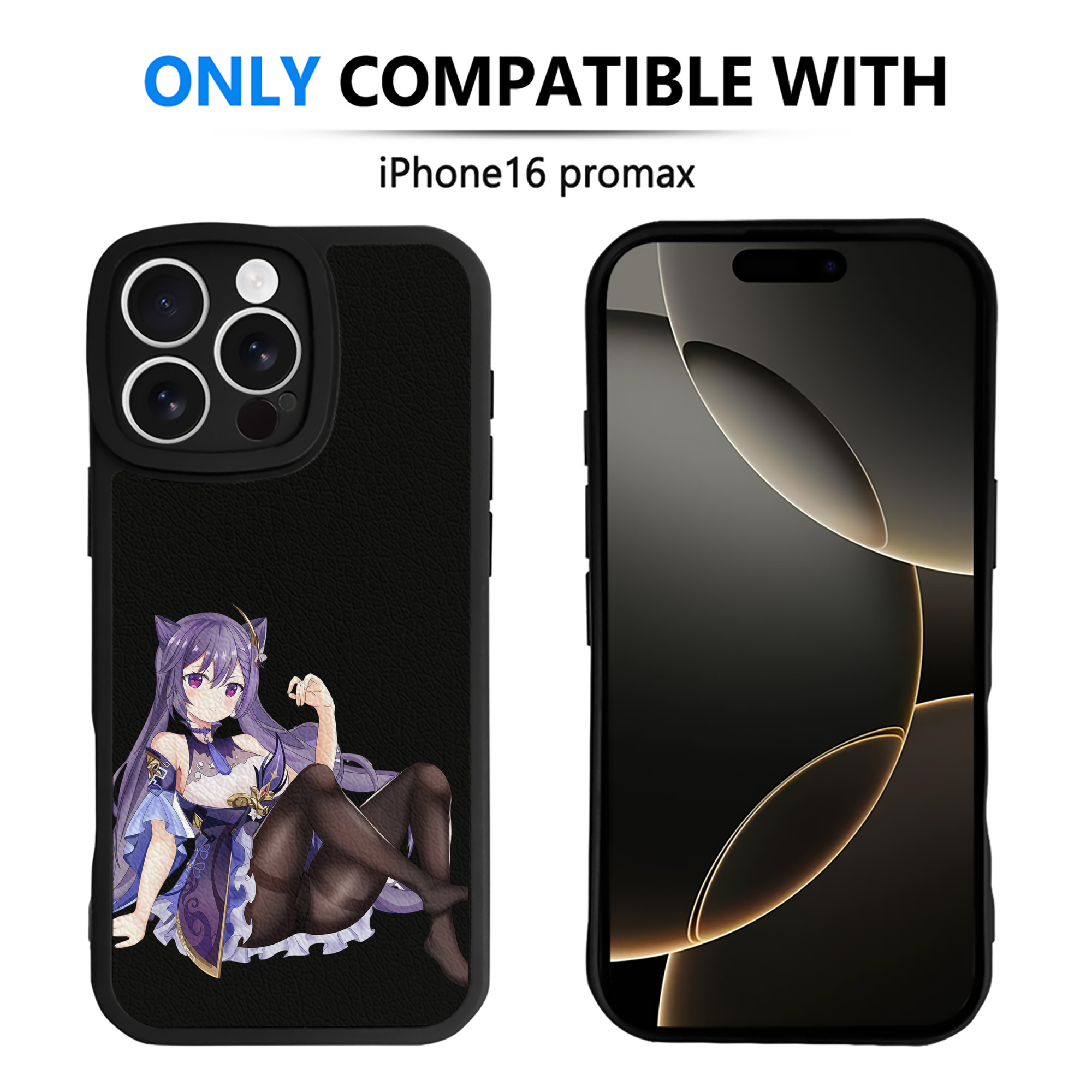 げんし神 刻晴 こくせい genshin Kokusei 【iPhone 16シリーズ対応】シリコンスマホケース（レザー調） 材質：シリコン